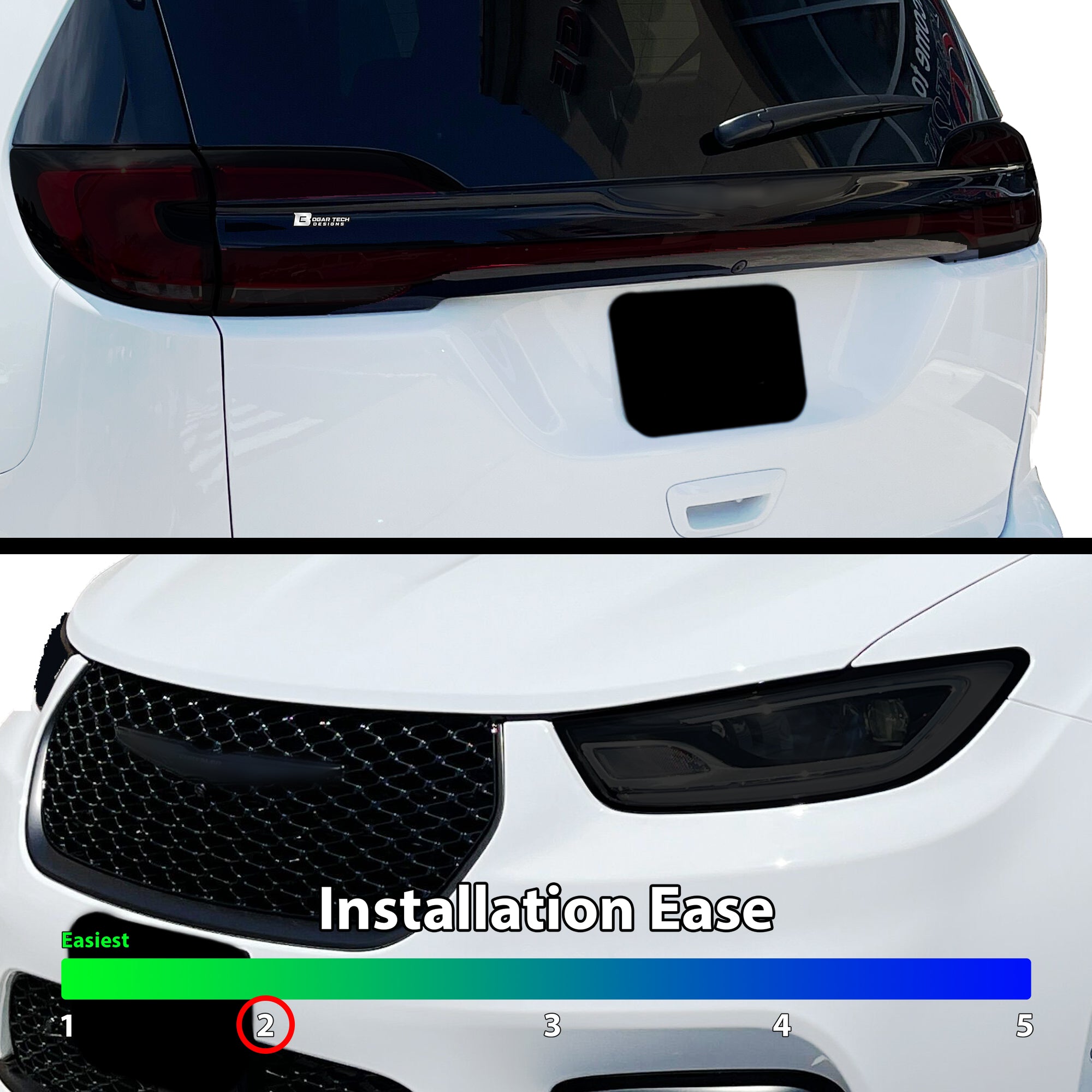 Full Headlight Taillight Precut Smoked PPF Tint Kit Overlay Film Fits Chrysler Pacifica 2021-2025
