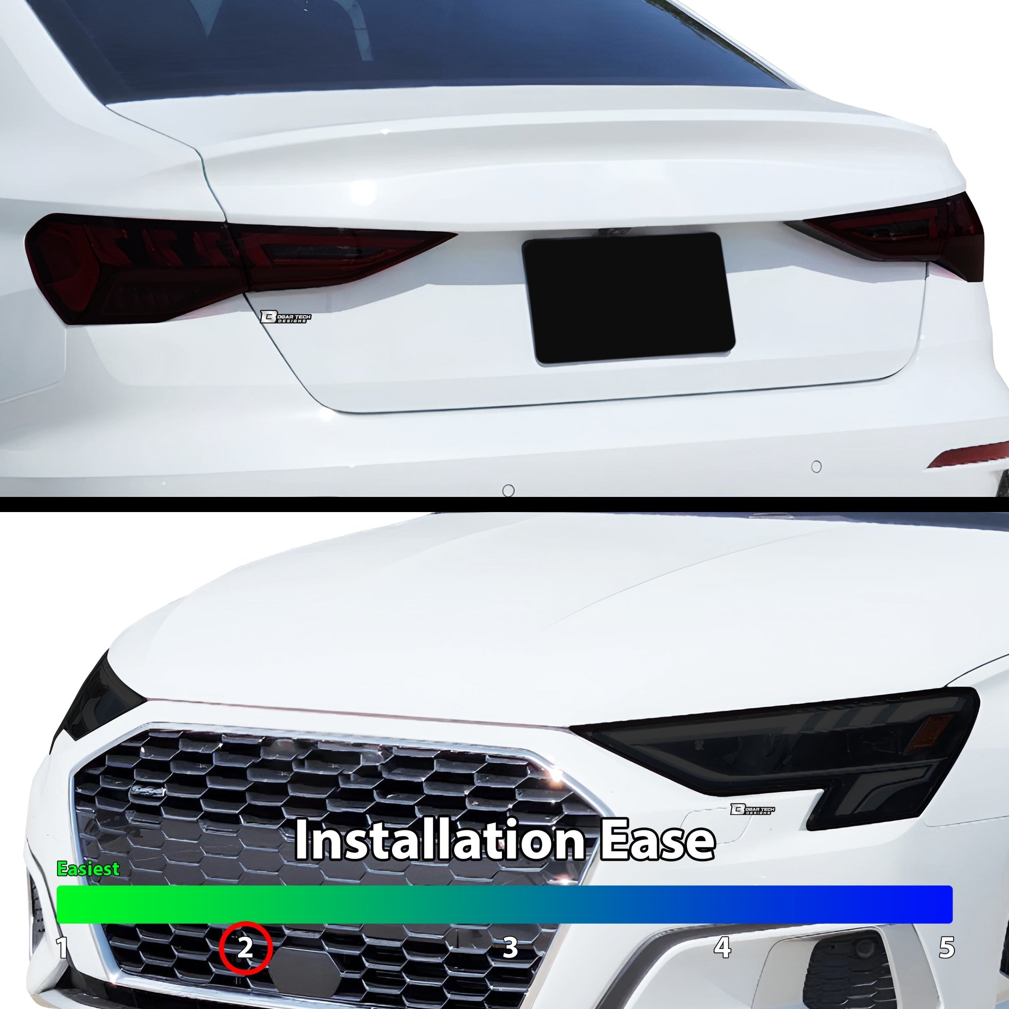 Full Headlight Taillight Precut Smoked PPF Tint Kit Film Overlay Fits Audi A3 R3 RS3 2022-2025 - 0
