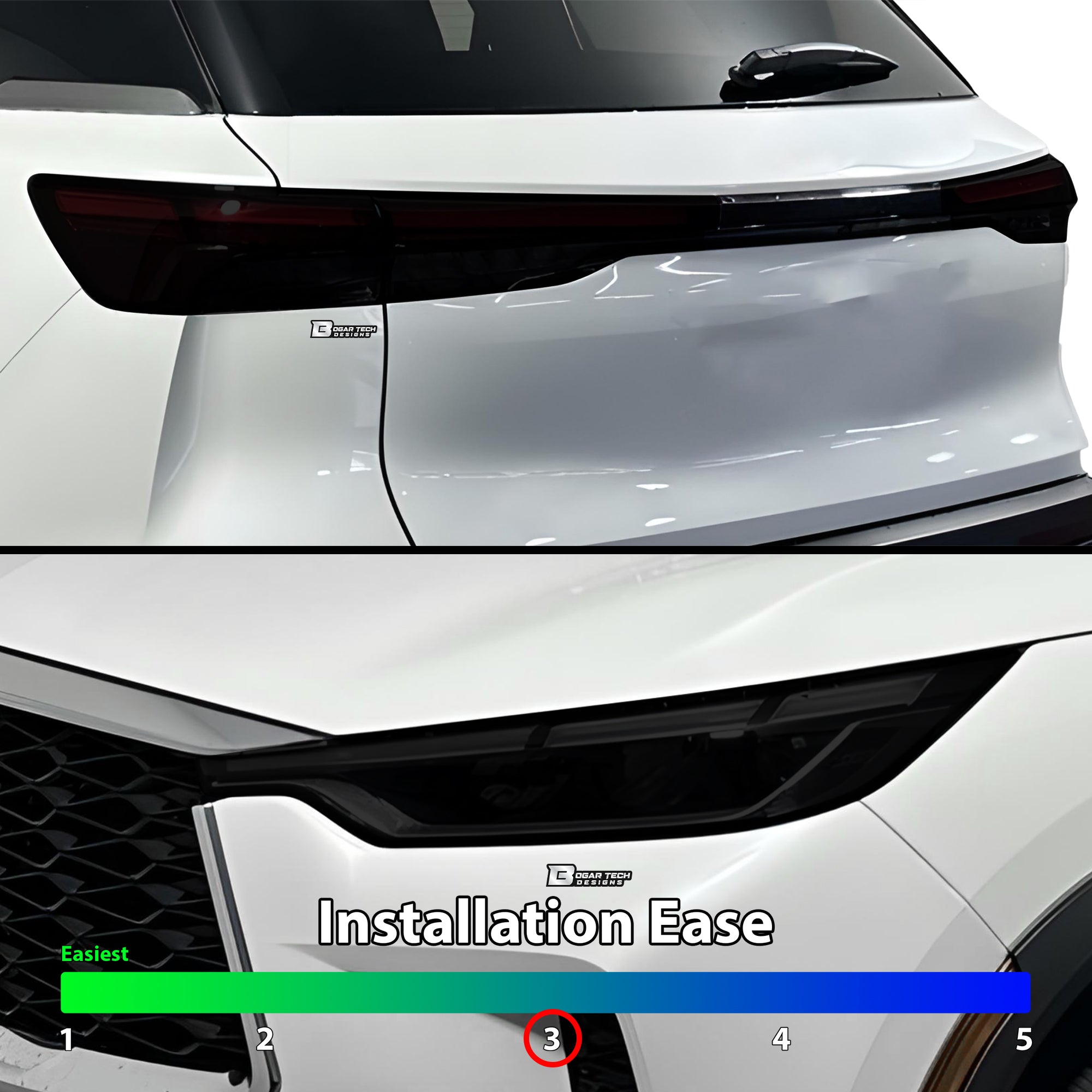Full Headlight Taillight Precut Smoked PPF Tint Kit Film Overlay Fits Infiniti QX60 2022-2024