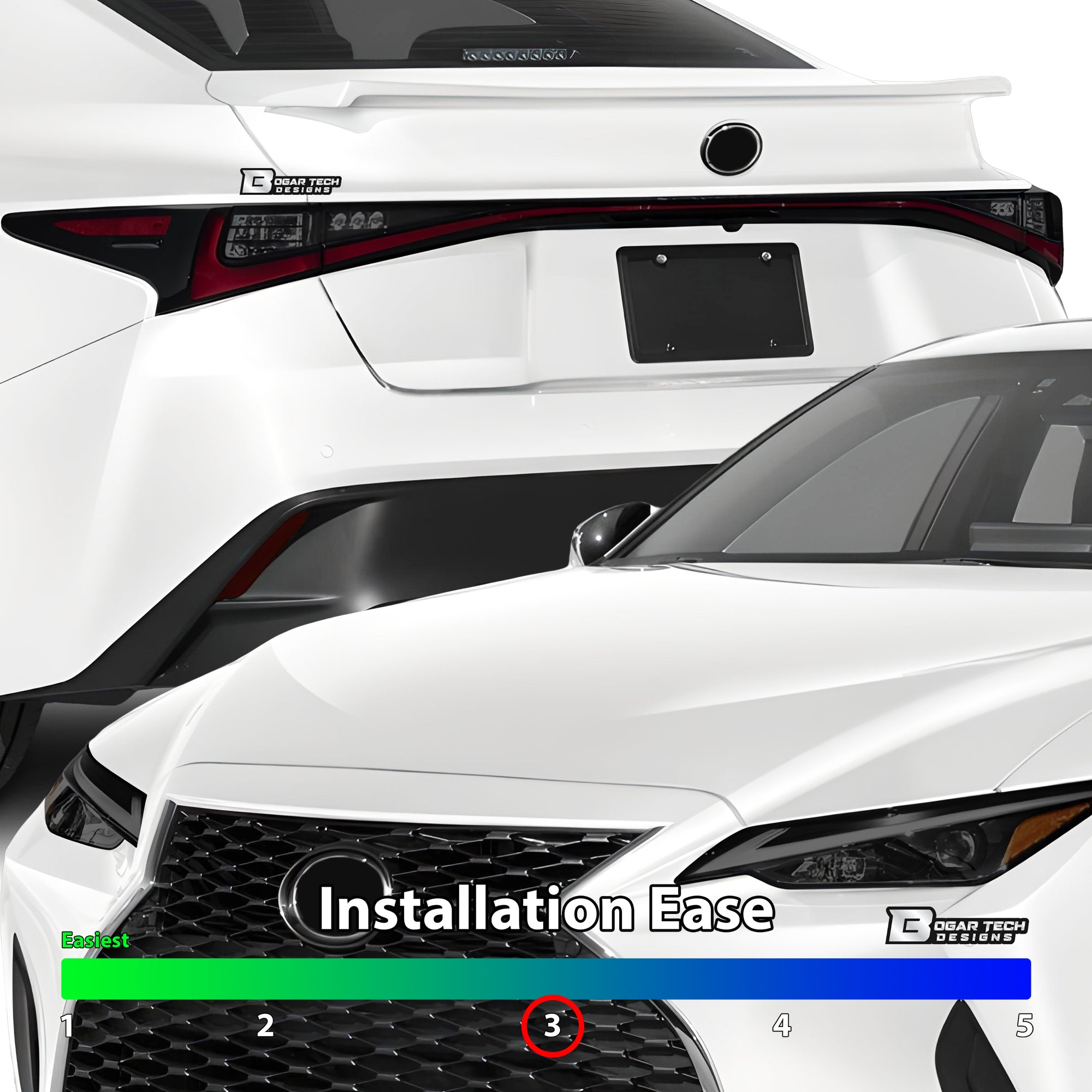 Full Headlight Taillight Precut Smoked PPF Tint Kit Film Overlay Fits Lexus IS 2021 2022 2023 - 0