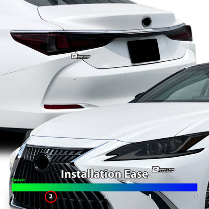Full Headlight Taillight Precut Smoked PPF Tint Kit Film Overlay Fits Lexus ES 2019-2025