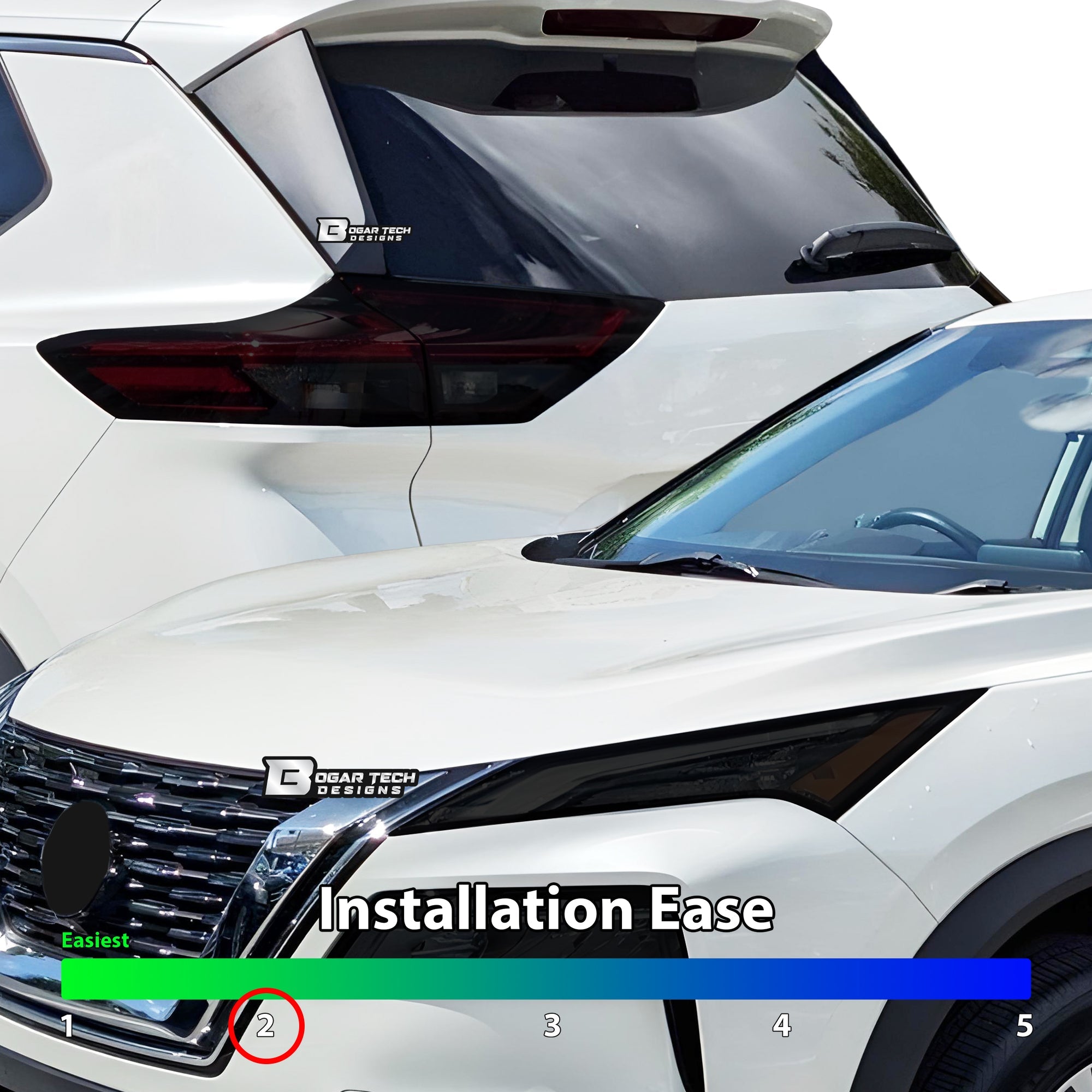 Full Headlight Taillight Precut Smoked PPF Tint Kit Film Overlay Fits Nissan Rogue 2021-2025 - 0