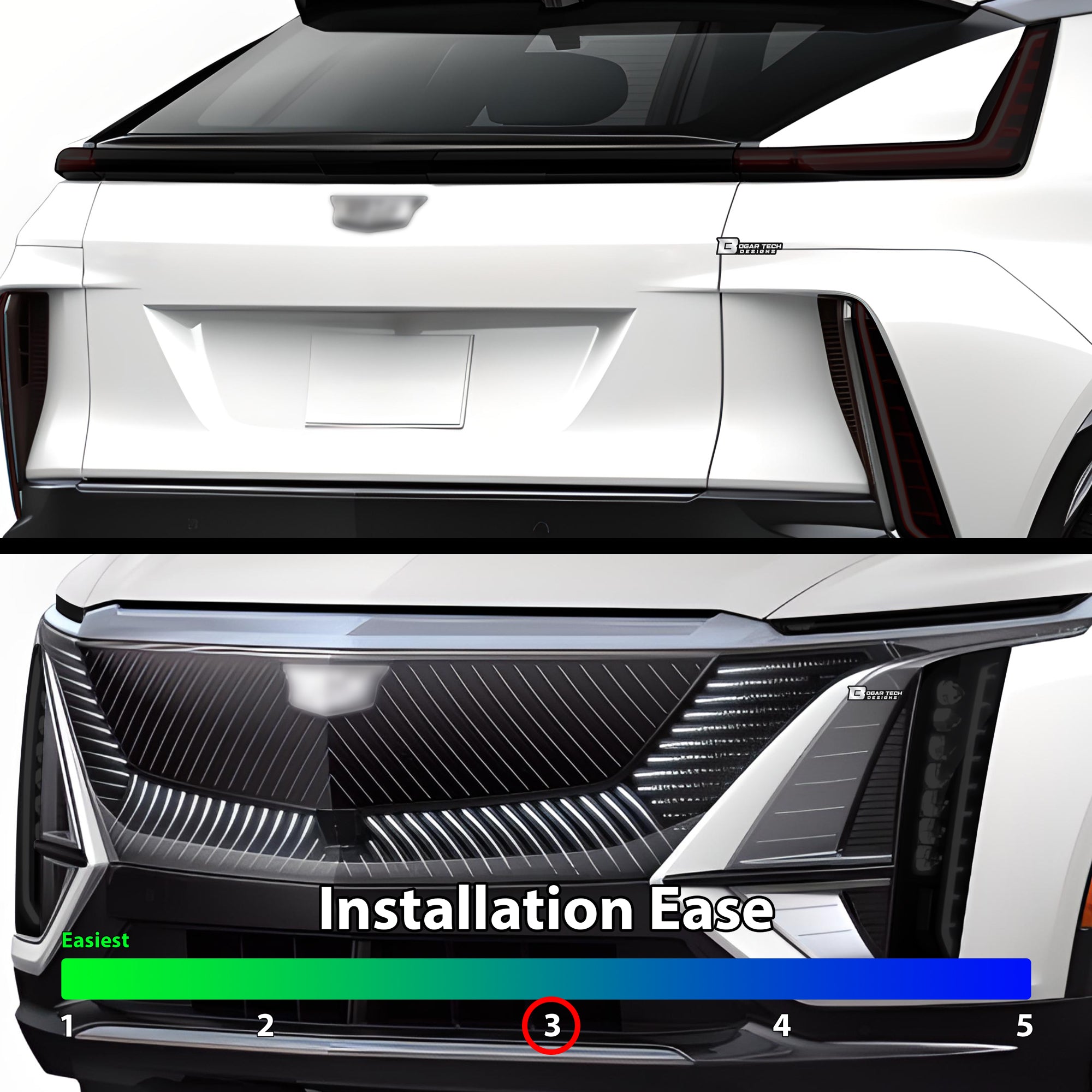 Full Headlight Taillight Precut Smoked PPF Tint Kit Film Overlay Fits Cadillac Lyriq 2023-2025