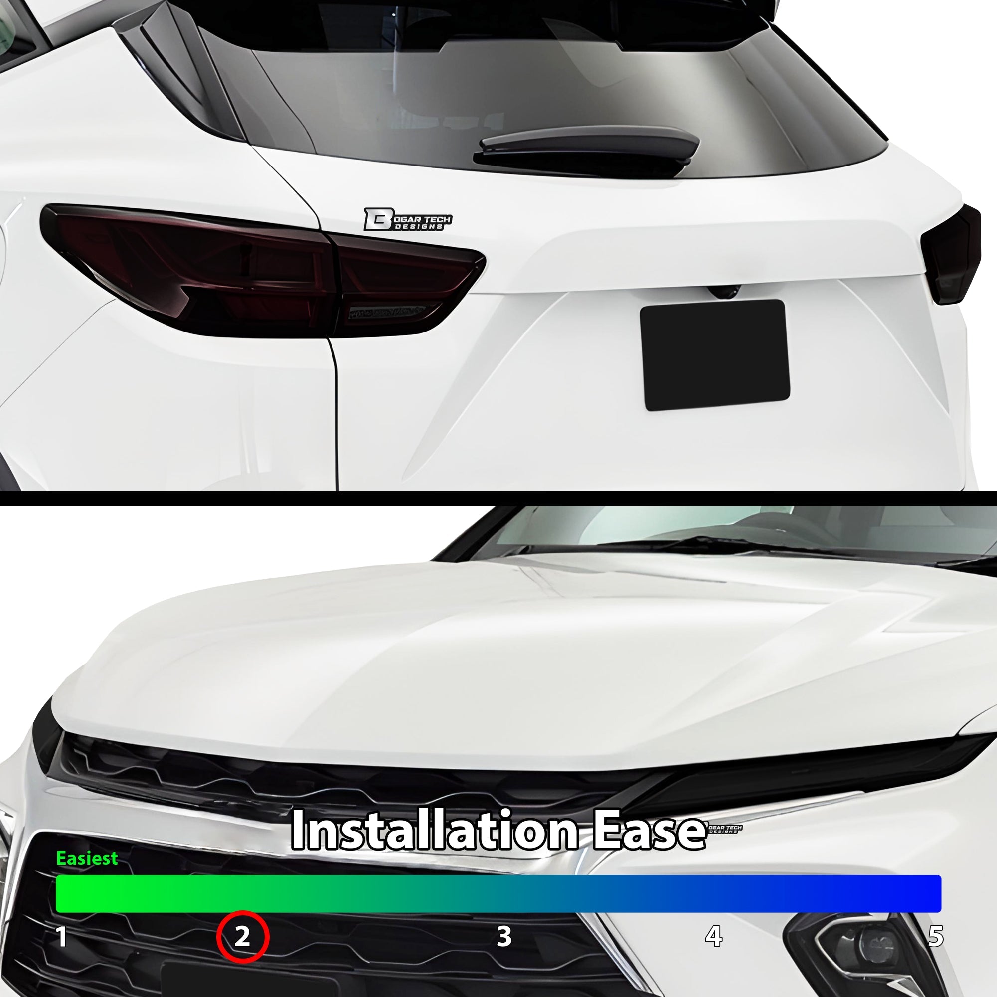 Full Headlight Taillight Precut Smoked PPF Tint Kit Film Overlay Fits Chevy Blazer 2023-2025 - 0