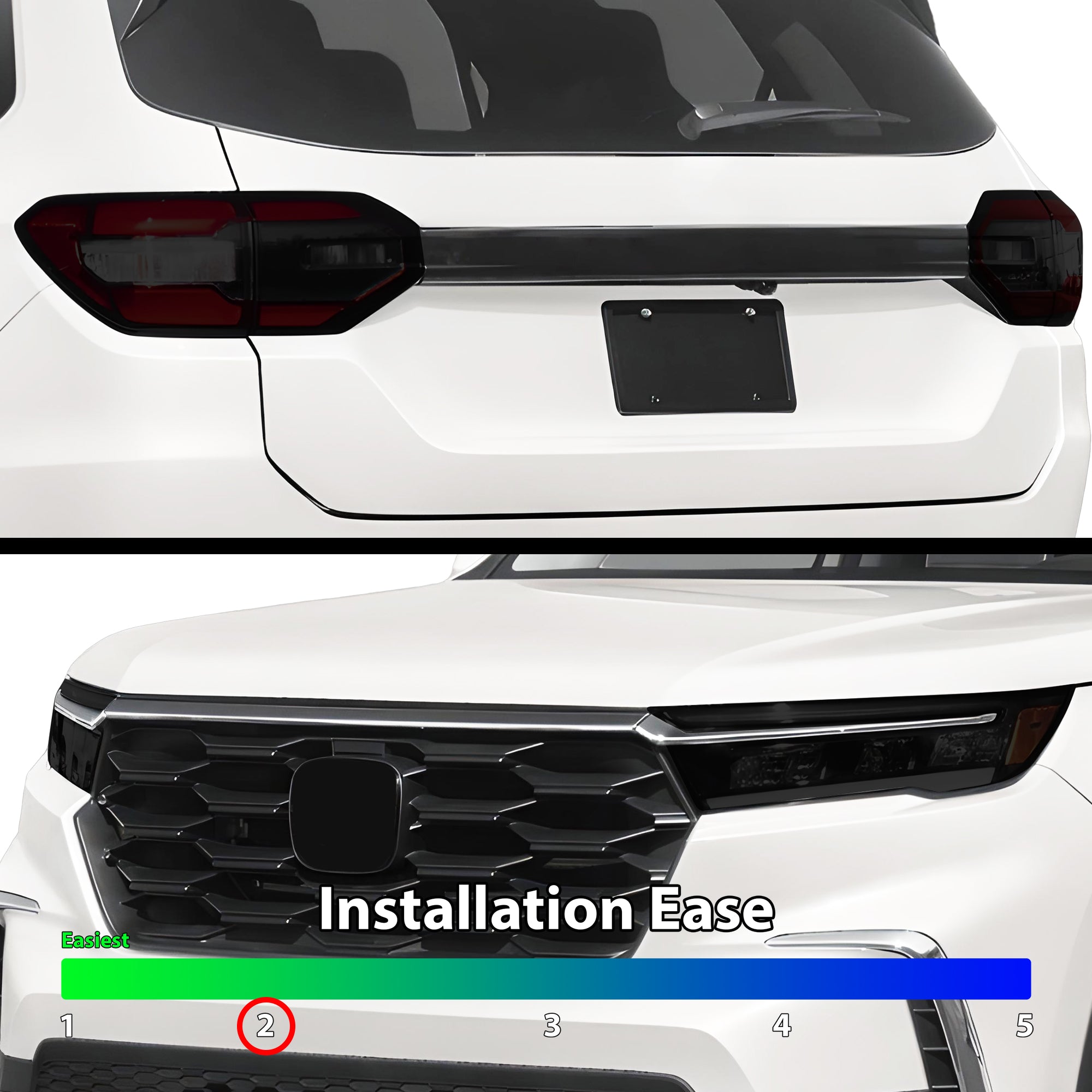 Full Headlight Taillight Precut Smoked PPF Tint Kit Film Overlay Fits Honda Pilot 2023-2025 - 0