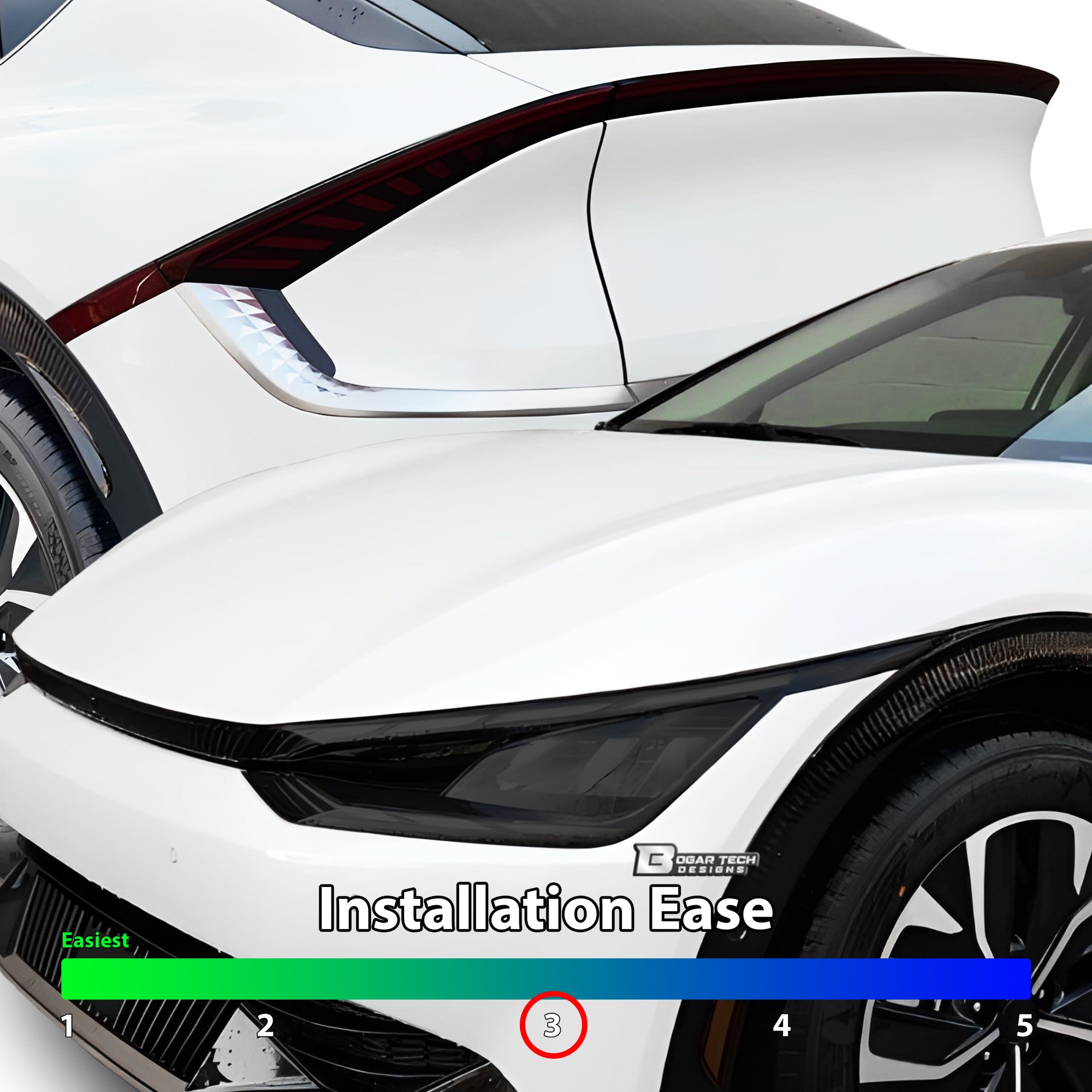 Full Headlight Taillight Precut Smoked PPF Tint Kit Film Overlay Fits Kia EV6 2021-2024 - 0