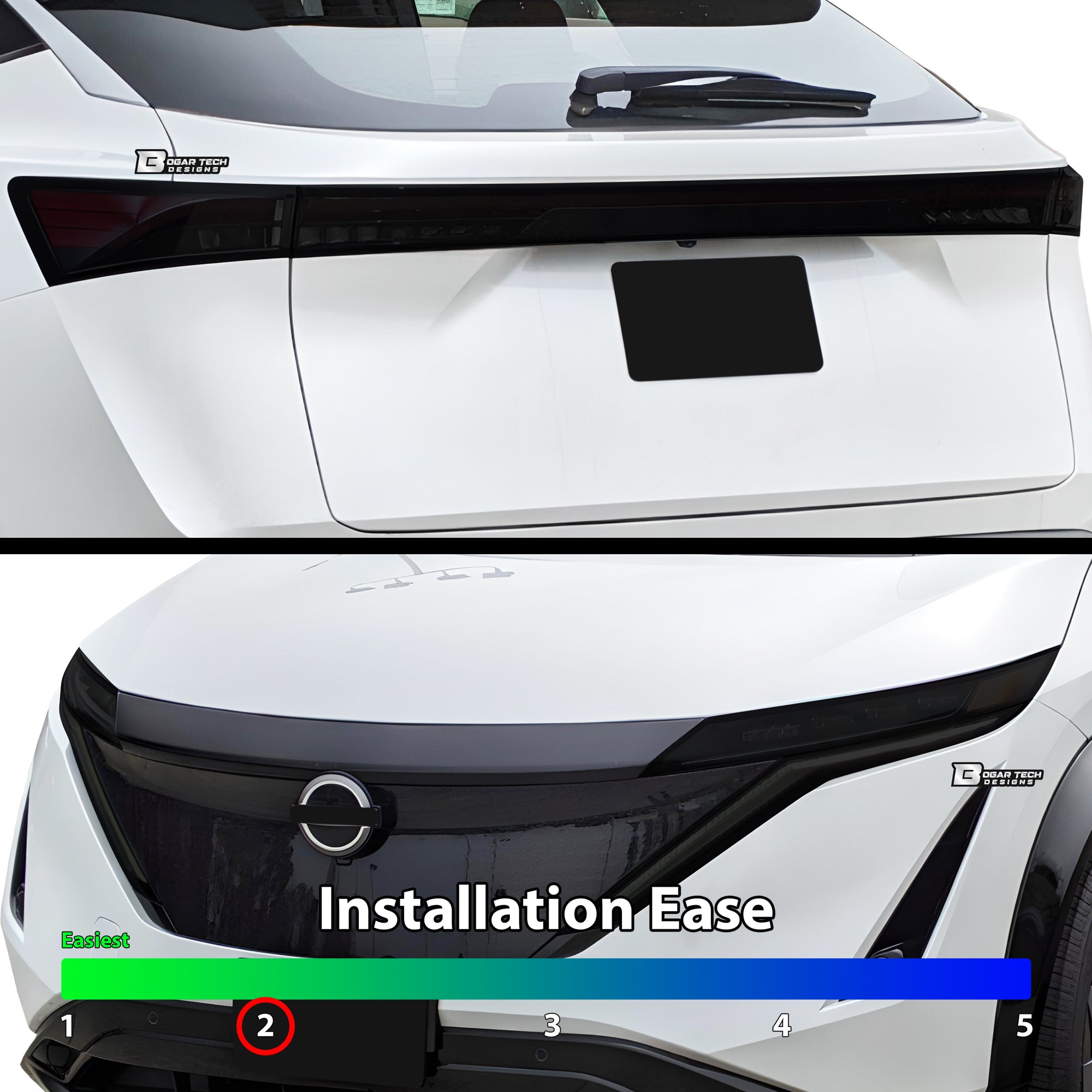 Full Headlight Taillight Precut Smoked PPF Tint Kit Film Overlay Fits Nissan Ariya 2023-2025 - 0