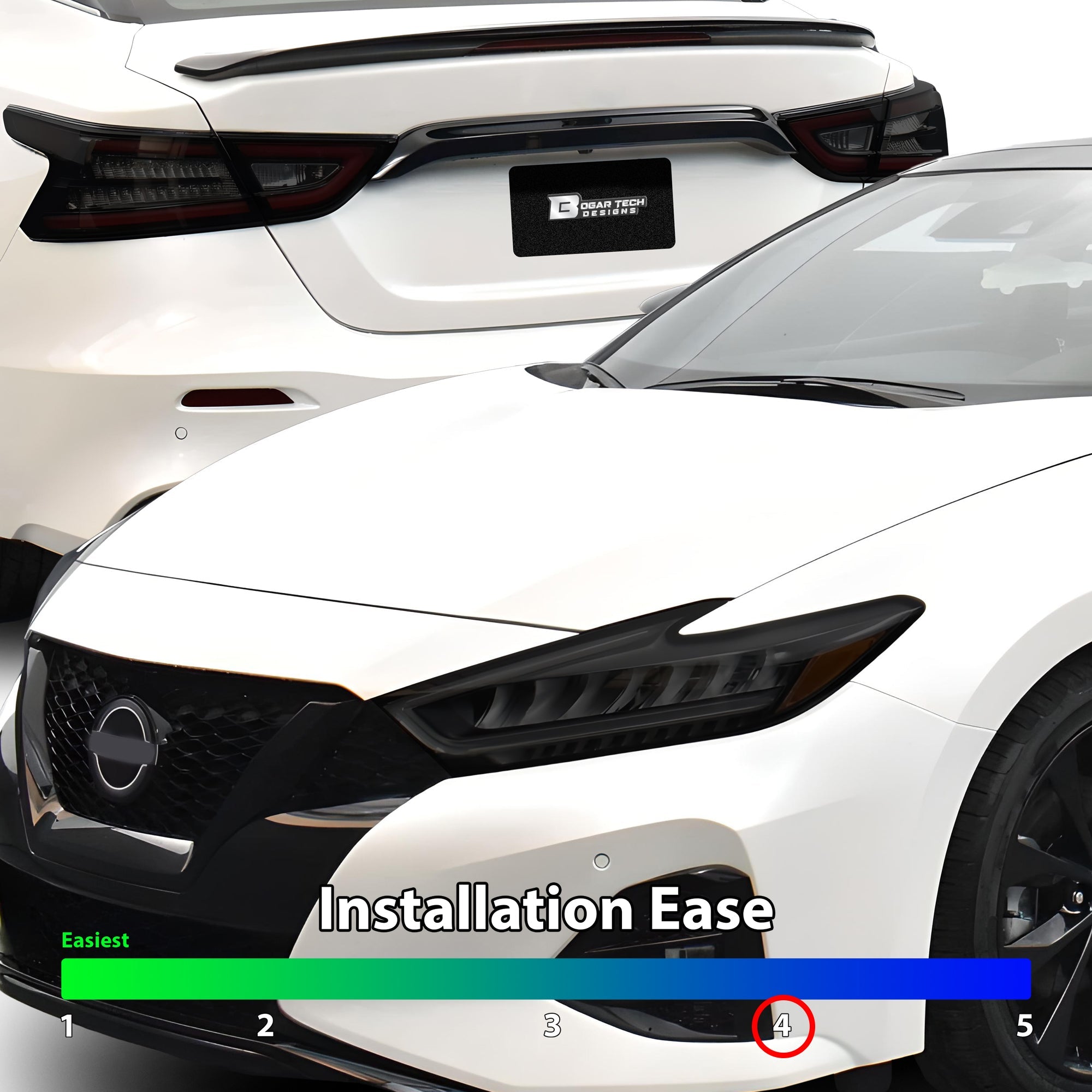 Full Headlight Taillight Precut Smoked PPF Tint Kit Film Overlay Fits Nissan Maxima 2015-2023