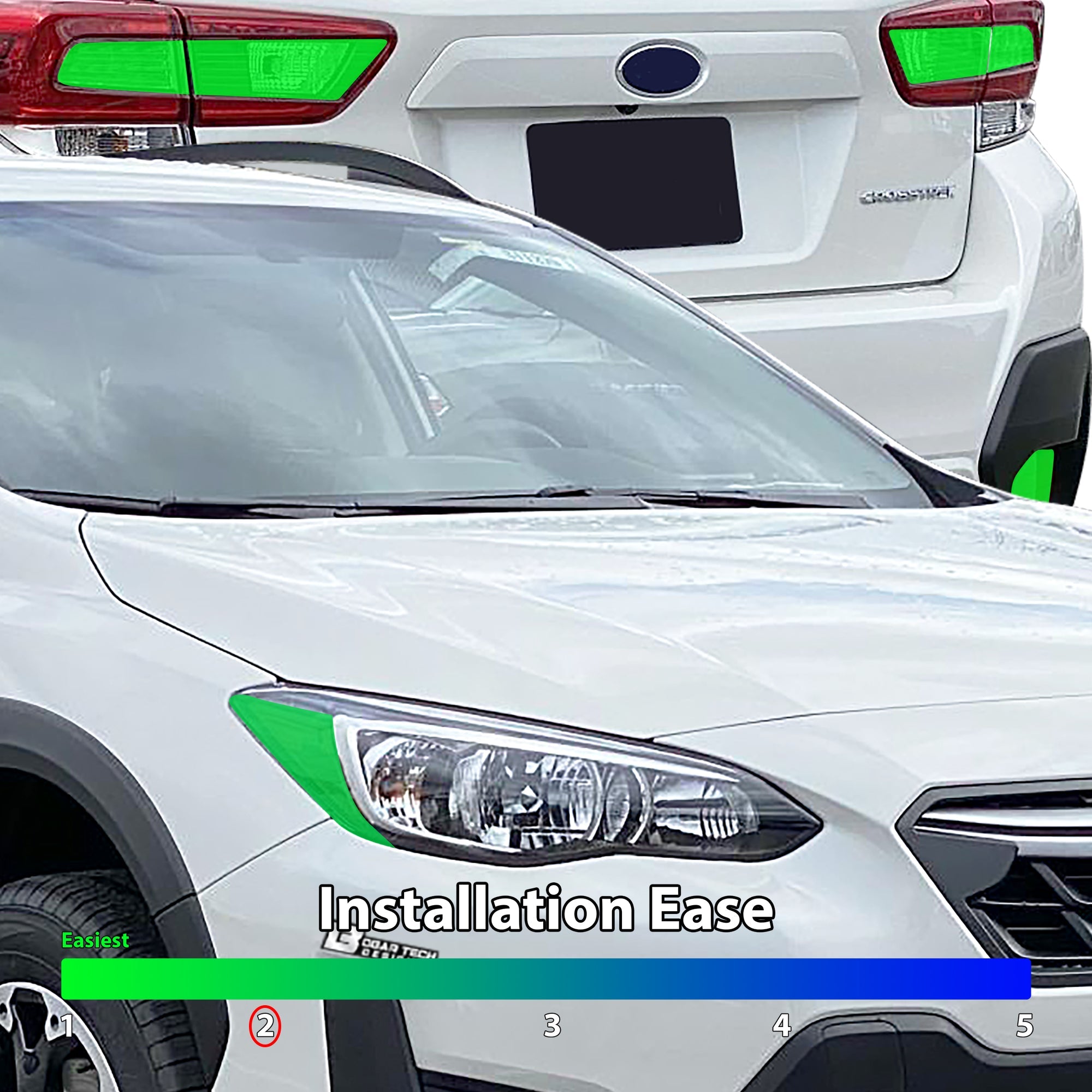 Headlight Taillight Precut Smoked PPF Tint Kit Film Fits Subaru Crosstrek 2018-2023 - 0