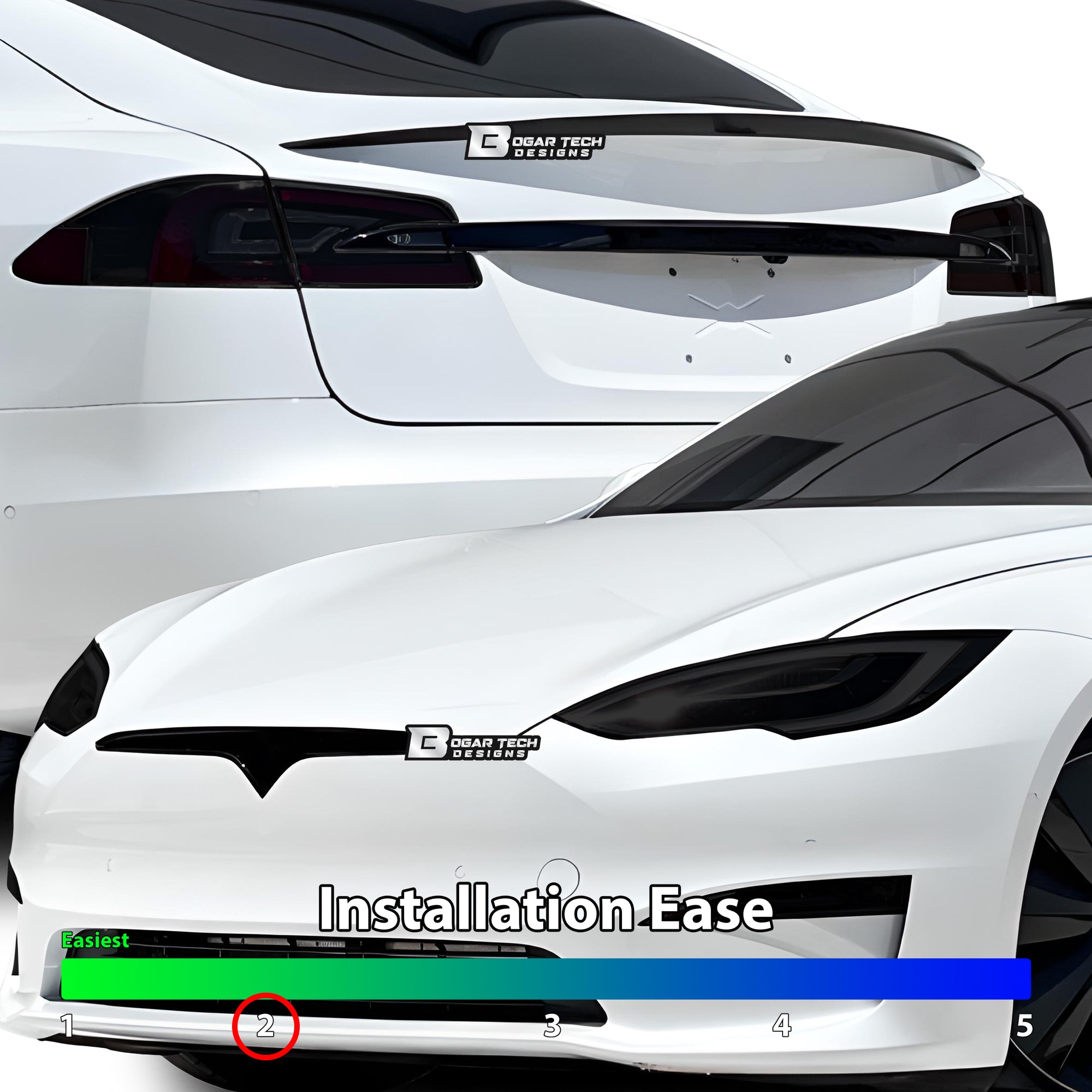 Full Headlight Taillight Precut Smoked PPF Tint Kit Film Overlay Fits Tesla Model S 2017-2025 - 0