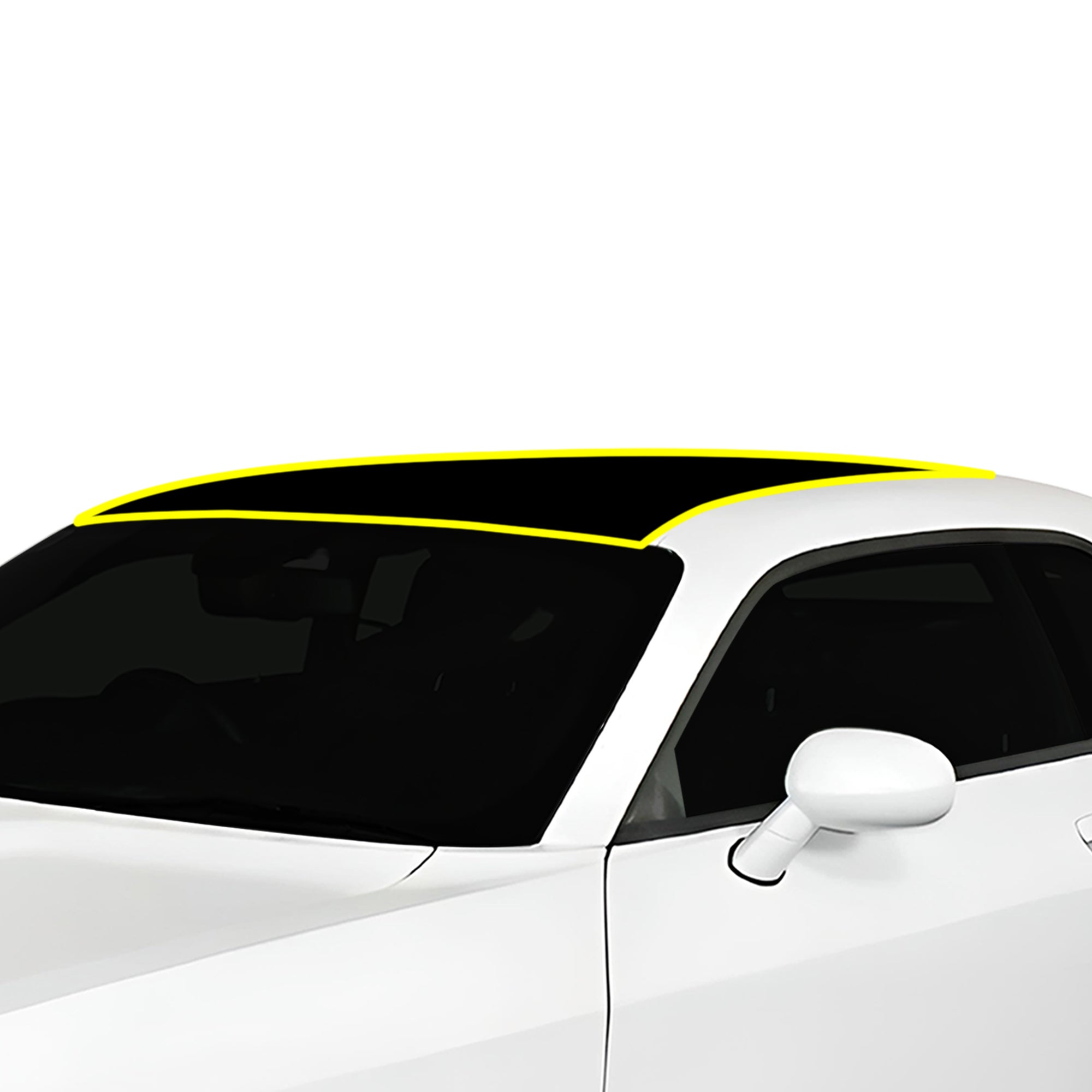 Fits Dodge Challenger 2016-2023 Precut Premium Gloss Black Carbon Fiber Roof Paint Protection Film PPF Decal Film Kit Coverage