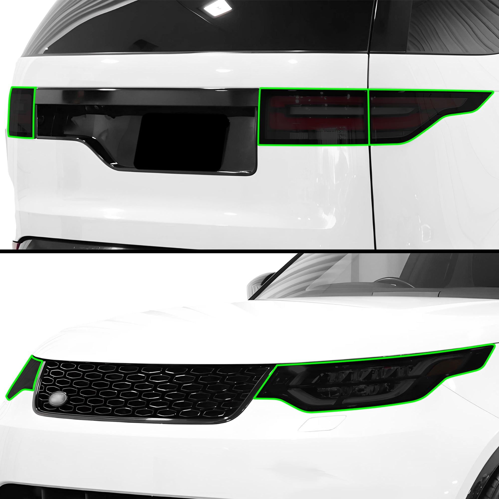 Full Headlight Taillight Precut Smoked PPF Tint Kit Film Overlay Fits Land Rover Discovery 2017-2024