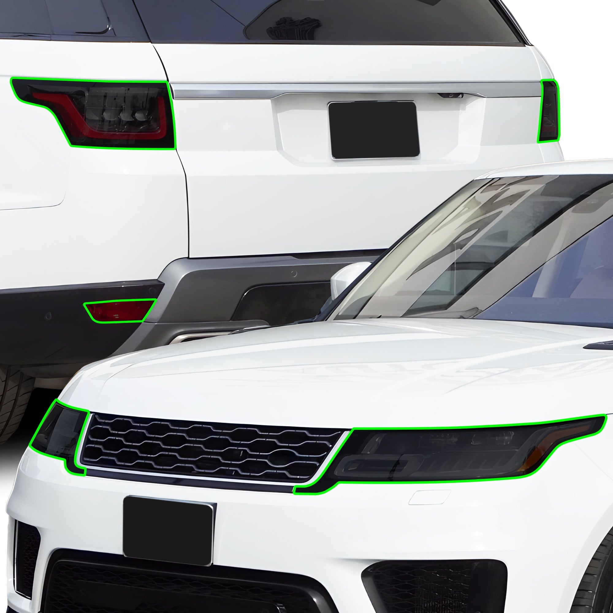 Full Headlight Taillight Precut Smoked PPF Tint Kit Film Overlay Fits Range Rover Sport 2014-2022
