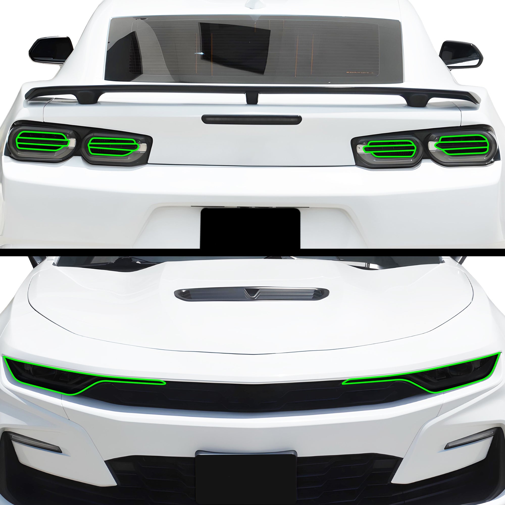 Full Headlight Taillight Precut Smoked PPF Tint Kit Overlay Film Fits Chevrolet Camaro 2019-2024