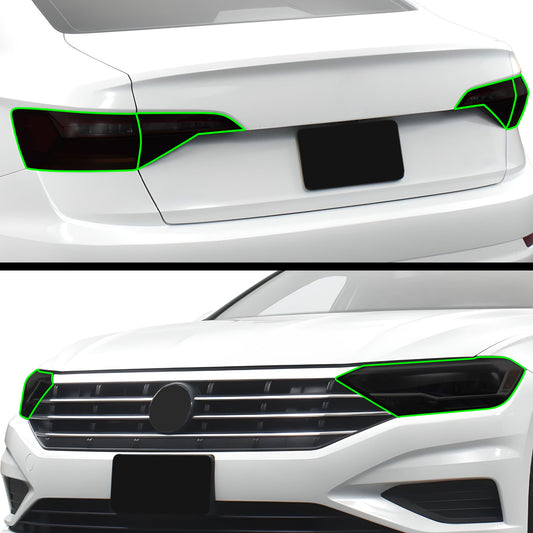 Universal Precut Headlight & Taillight Tint Film Kit | Custom Fit Dark Smoke Protection