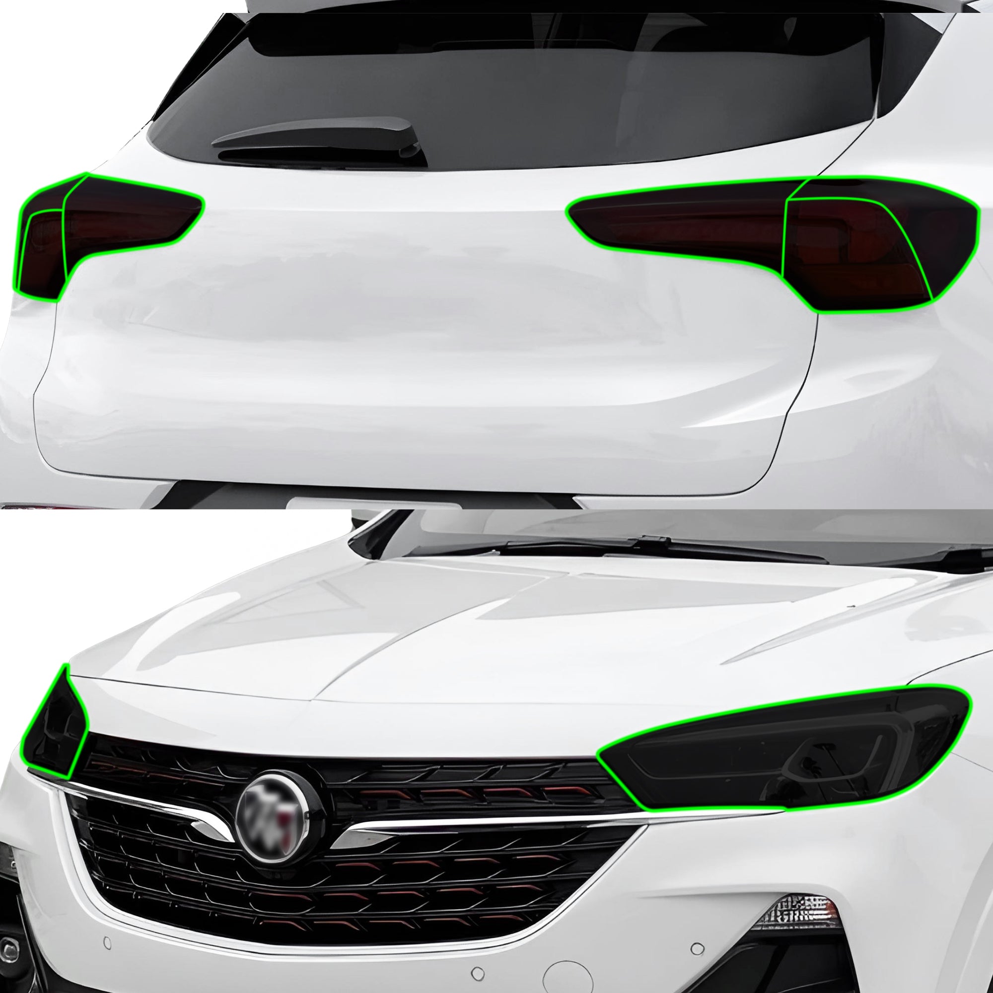 Full Headlight Taillight Precut Smoked PPF Tint Kit Film Overlay Fits Buick Encore GX 2020-2023