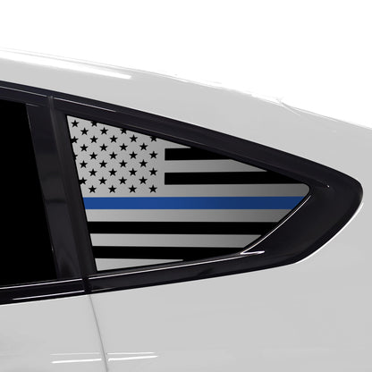 Fits BMW X6 2019-2025Quarter Window American Flag Vinyl Decal Stickers