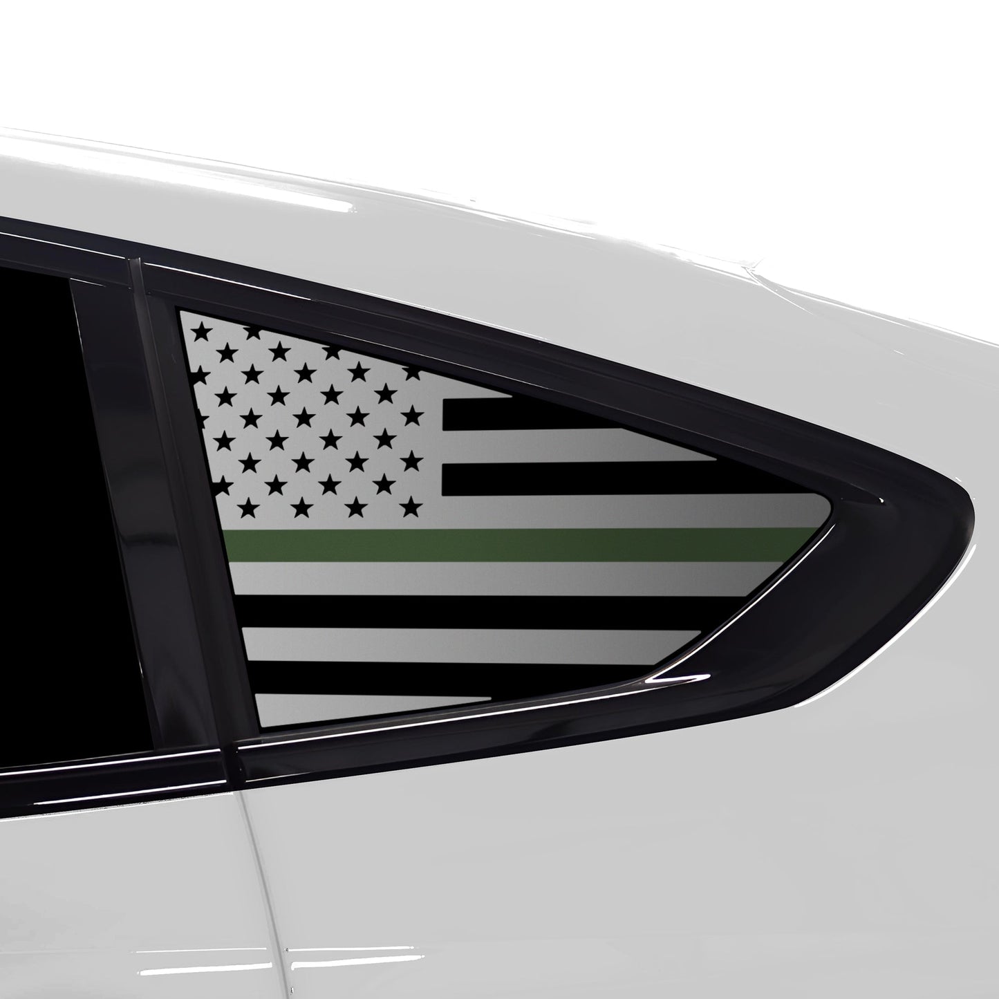 Fits BMW X6 2019-2025Quarter Window American Flag Vinyl Decal Stickers