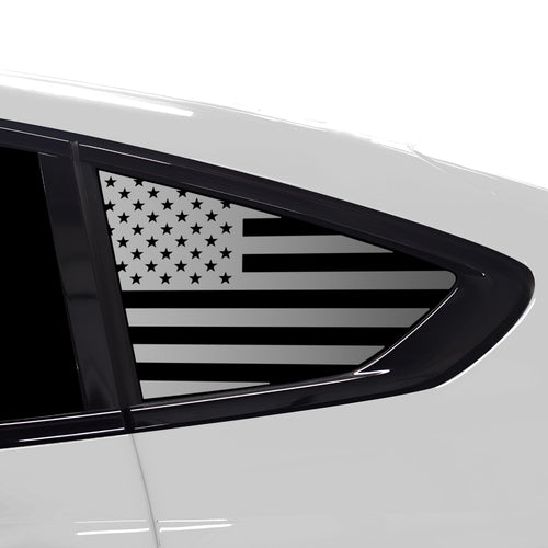 Fits BMW X6 2019-2025Quarter Window American Flag Vinyl Decal Stickers
