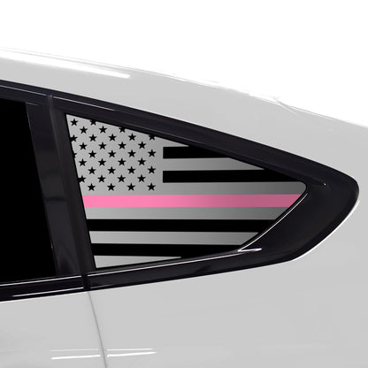 Fits BMW X6 2019-2025Quarter Window American Flag Vinyl Decal Stickers