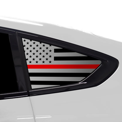 Fits BMW X6 2019-2025Quarter Window American Flag Vinyl Decal Stickers