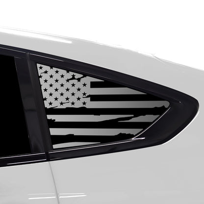 Fits BMW X6 2019-2025Quarter Window American Flag Vinyl Decal Stickers