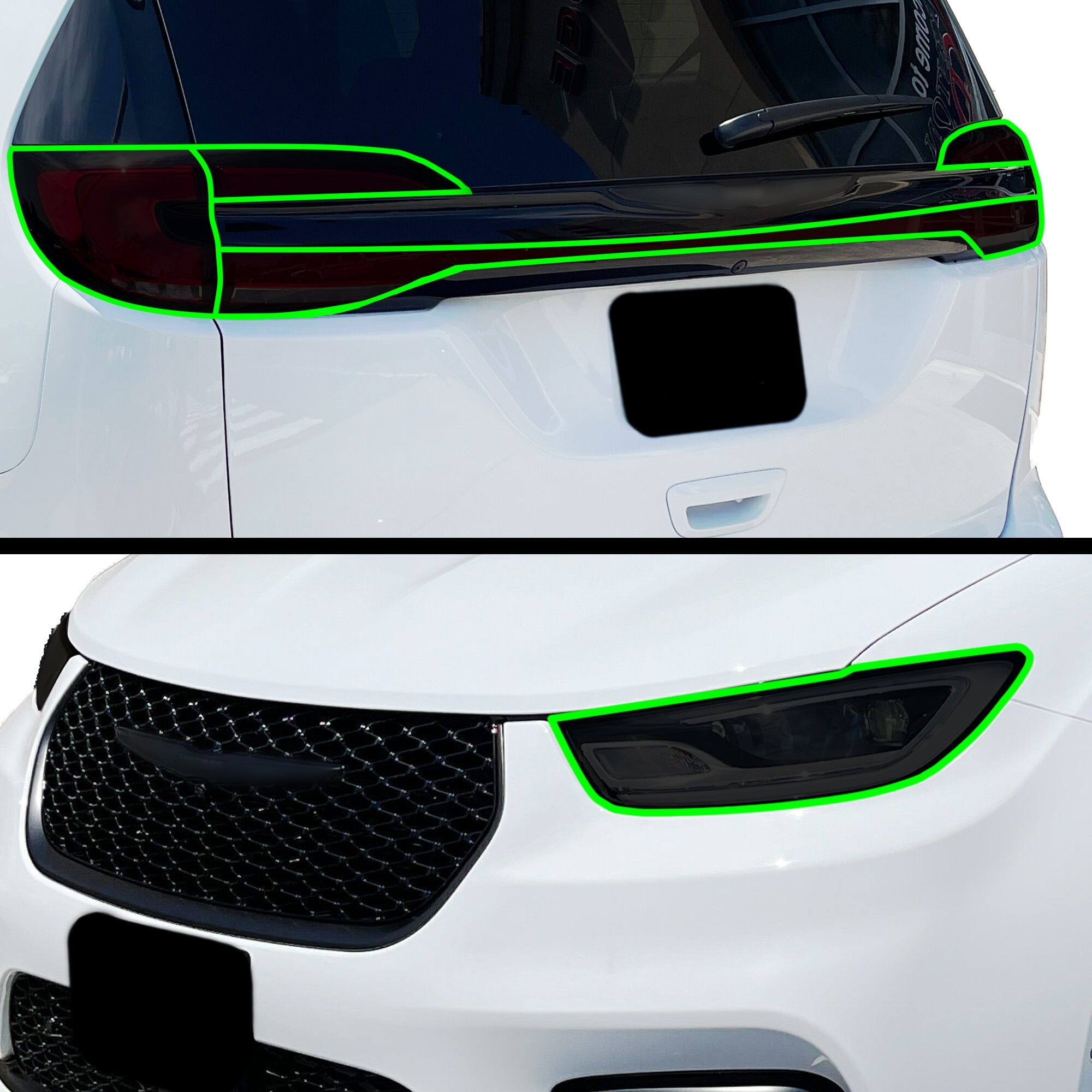 Full Headlight Taillight Precut Smoked PPF Tint Kit Overlay Film Fits Chrysler Pacifica 2021-2025