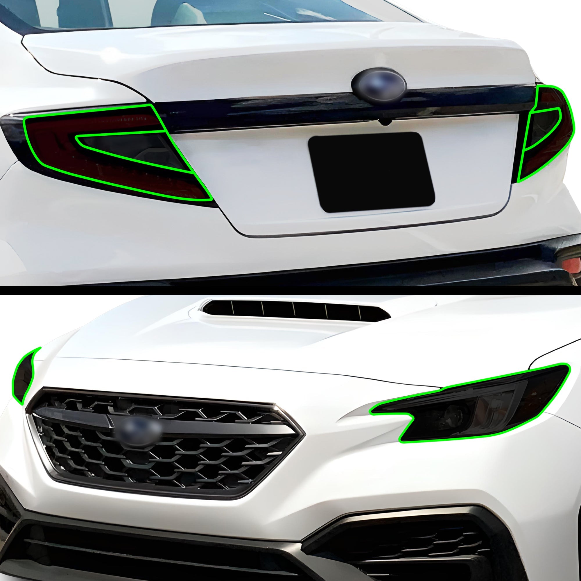 Full Headlight Taillight Precut Smoked PPF Tint Kit Overlay Film Fits Subaru WRX 2022-2025