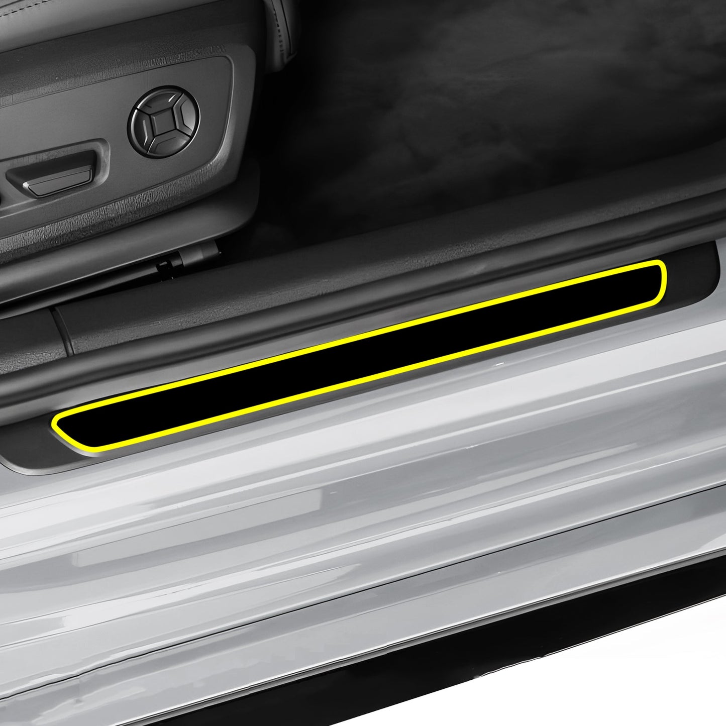 Fits Audi RS3 2022-2024 Precut Door Sill Premium Paint Protection Film PPF Decal Film Kit, Gloss Black Carbon Fiber