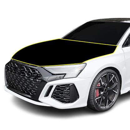 Fits Audi RS3 2022-2024 Precut Premium Gloss Black Carbon Fiber Hood Paint Protection Film PPF Decal Film Kit