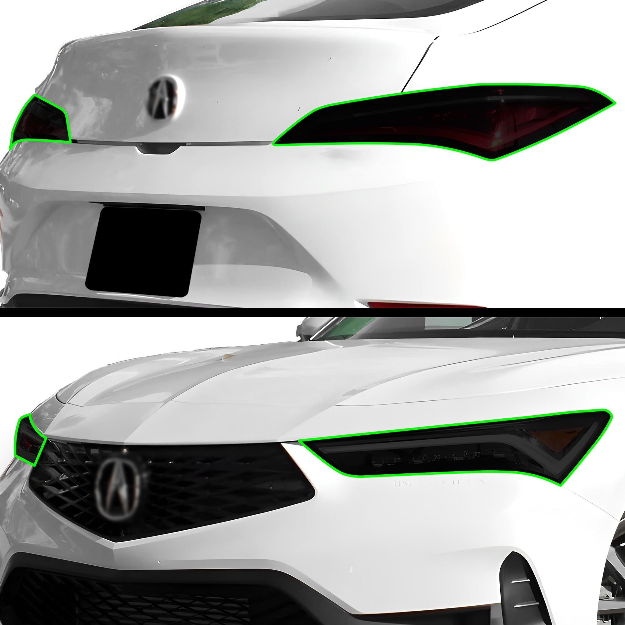 Full Headlight Taillight Precut Smoked PPF Tint Kit Film Overlay Fits Acura Integra 2023-2025