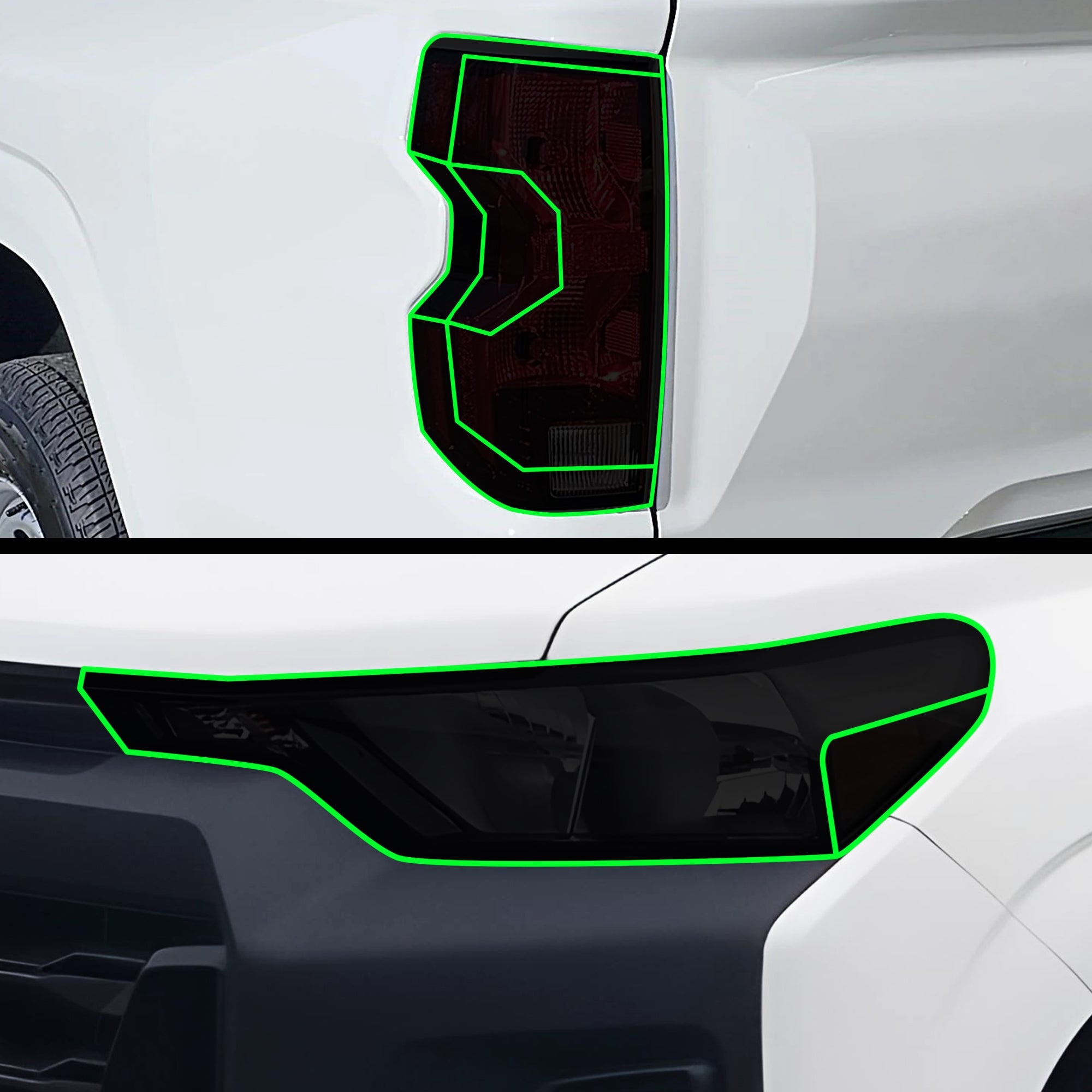 Full Headlight Taillight Precut Smoked PPF Tint Kit Film Overlay Fits Chevrolet Colorado 2023-2025