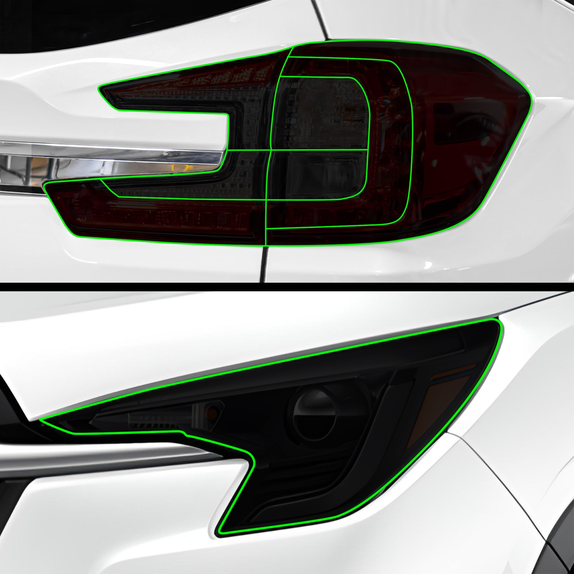 Full Headlight Taillight Precut Smoked PPF Tint Kit Film Overlay Fits Subaru Ascent 2023-2025