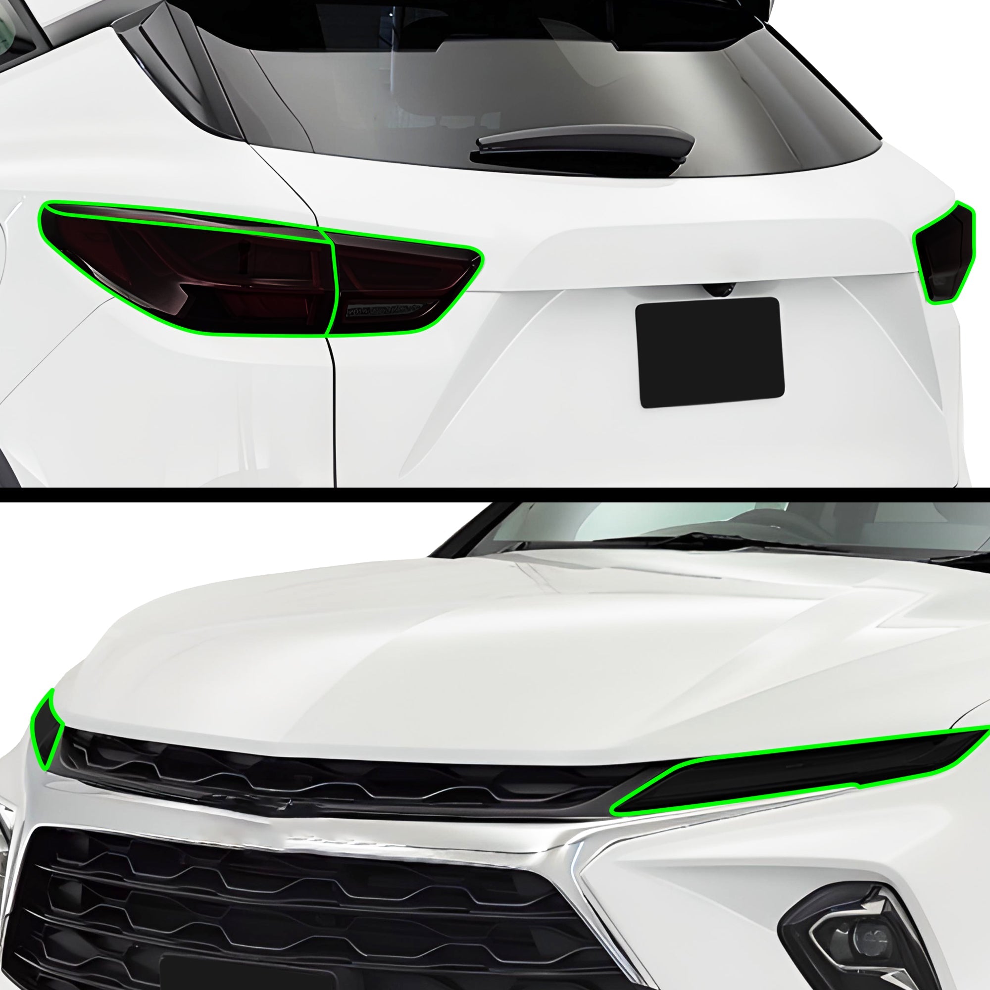 Full Headlight Taillight Precut Smoked PPF Tint Kit Film Overlay Fits Chevy Blazer 2023-2025