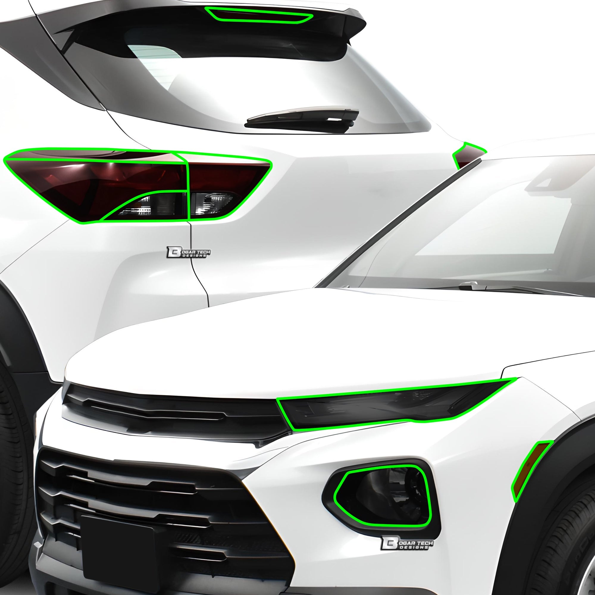 Full Headlight Taillight Precut Smoked PPF Tint Kit Film Overlay Fits Chevrolet Trailblazer 2021-2025