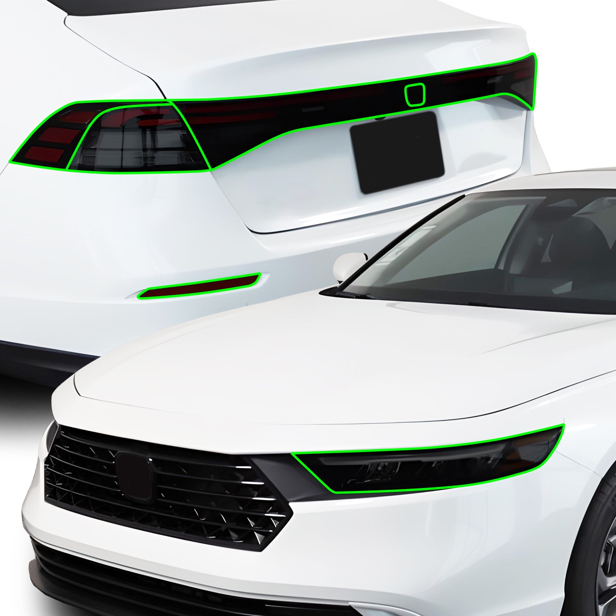 Full Headlight Taillight Precut Smoked PPF Tint Kit Film Overlay Fits Honda Accord Sedan 2023-2025