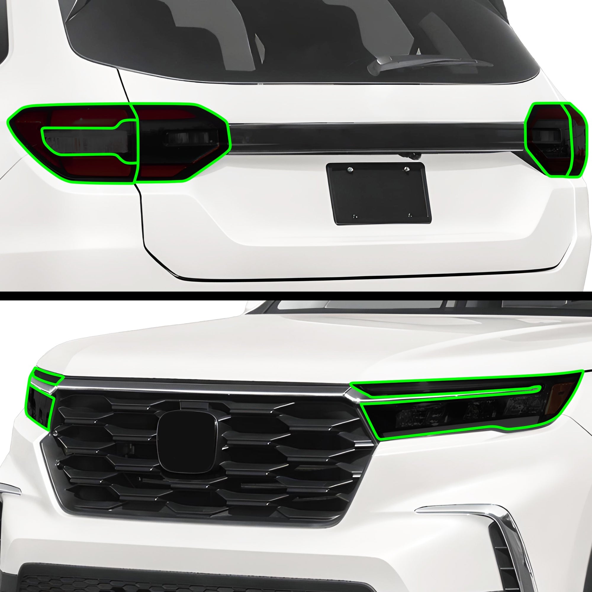Full Headlight Taillight Precut Smoked PPF Tint Kit Film Overlay Fits Honda Pilot 2023-2025