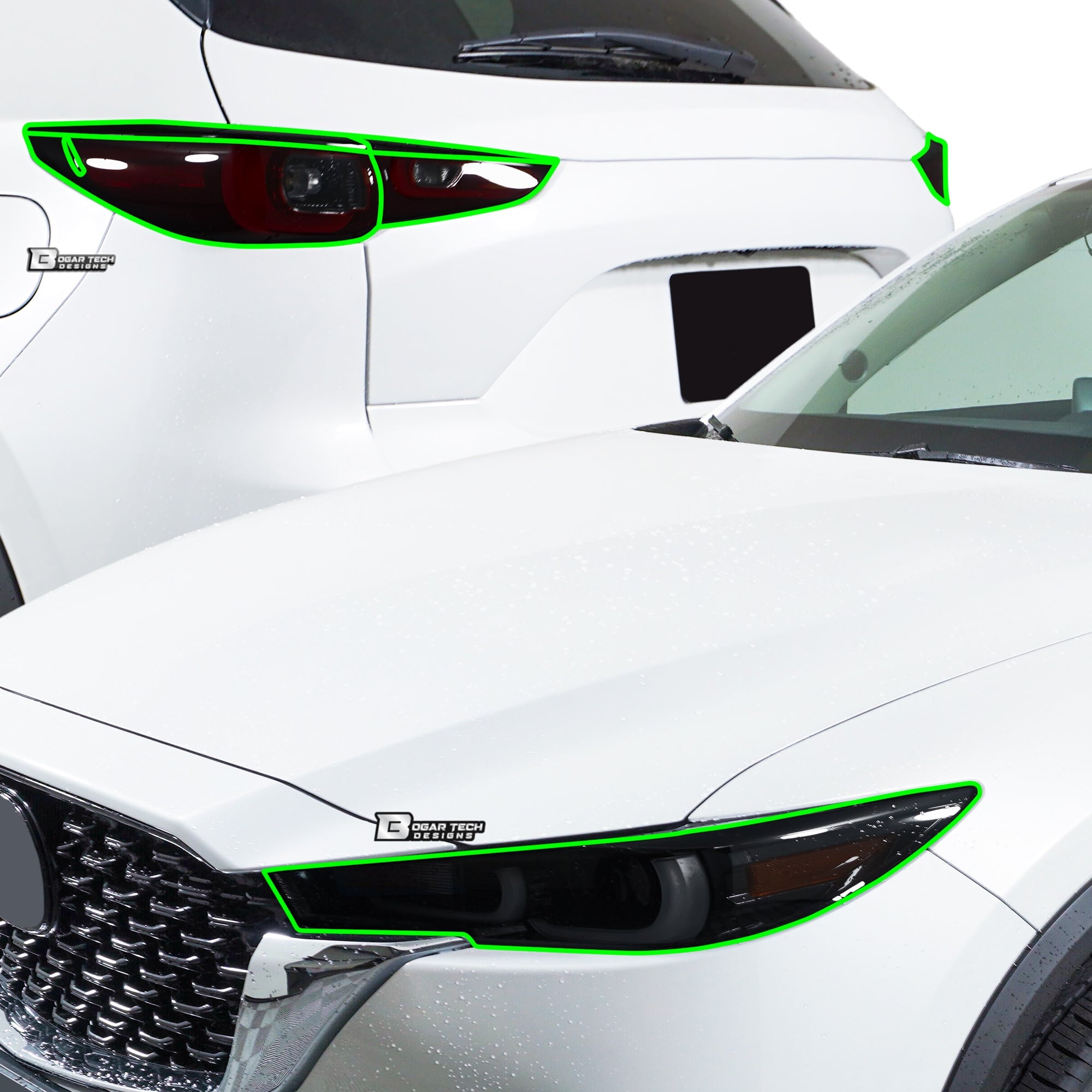Full Headlight Taillight Precut Smoked PPF Tint Kit Film Overlay Fits Mazda CX-5 2022-2025
