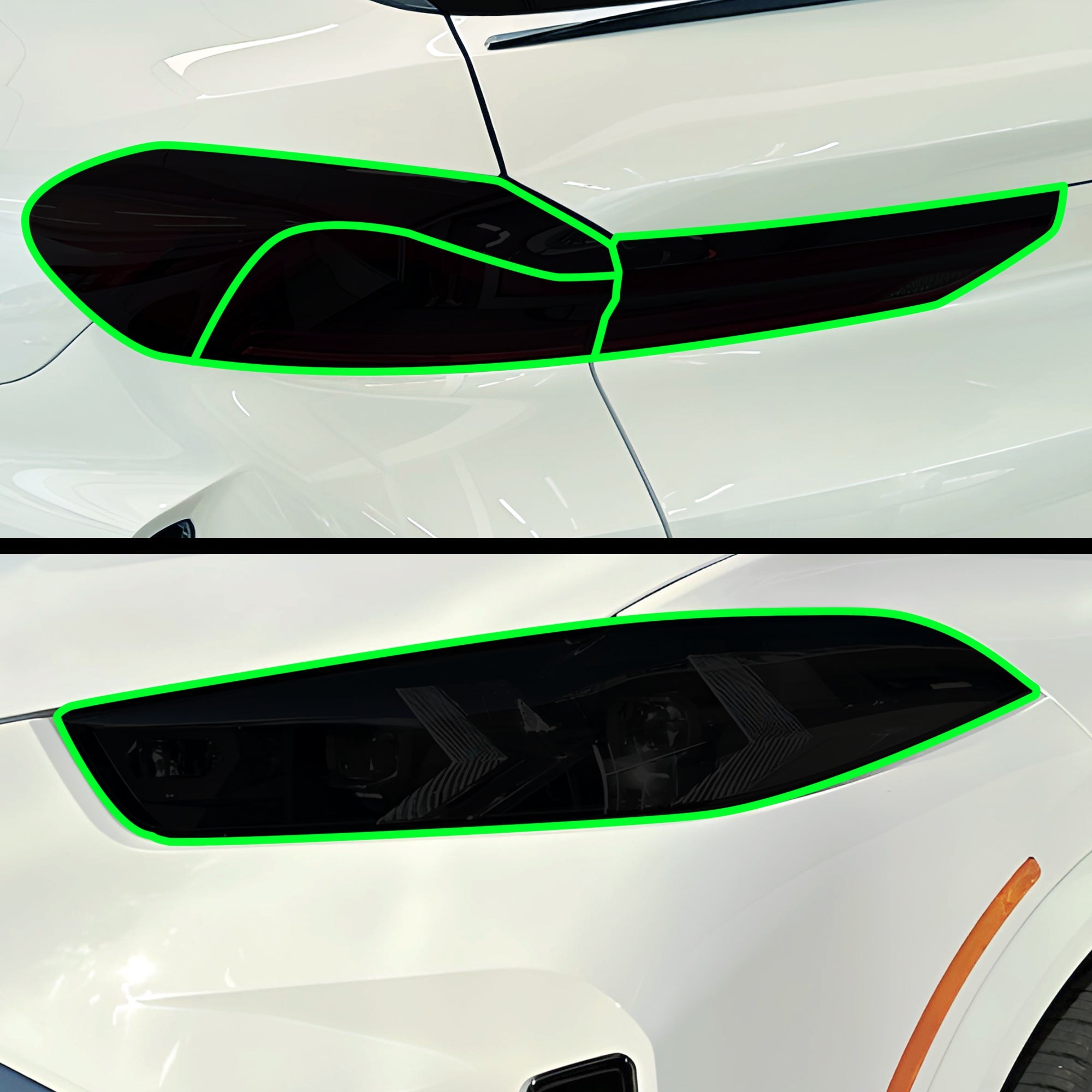 Full Headlight Taillight Precut Smoked PPF Tint Kit Film Overlay Fits BMW X6 2020-2025