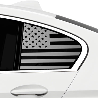 Fits BMW 5 Series 2021-2025Quarter Window American Flag Vinyl Decal Stickers
