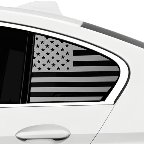 Fits BMW 5 Series 2021-2025Quarter Window American Flag Vinyl Decal Stickers