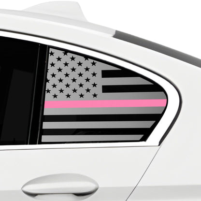 Fits BMW 5 Series 2021-2025Quarter Window American Flag Vinyl Decal Stickers
