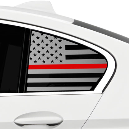 Fits BMW 5 Series 2021-2025Quarter Window American Flag Vinyl Decal Stickers