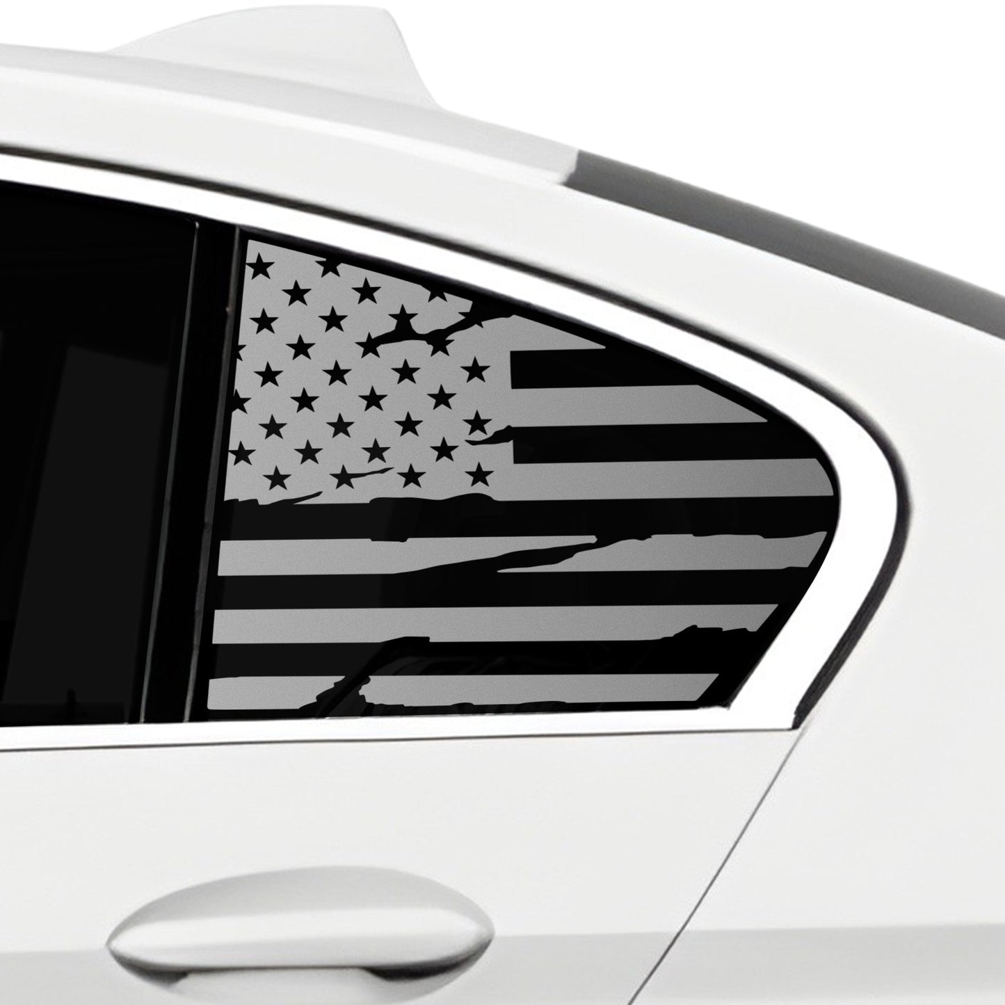 Fits BMW 5 Series 2021-2025Quarter Window American Flag Vinyl Decal Stickers