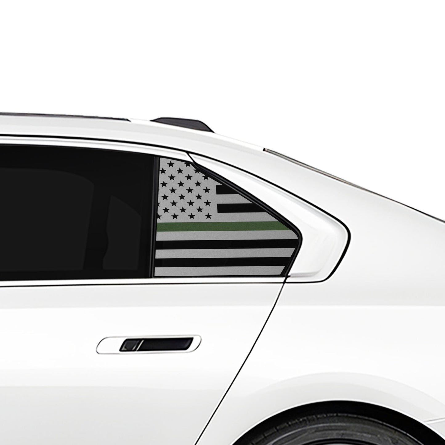 Fits BMW 7 Series 2023-2025 Quarter Window American Flag Vinyl Decal Stickers