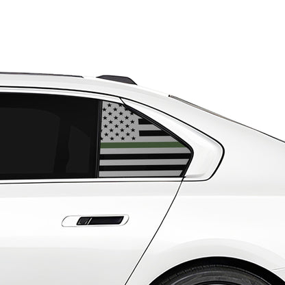 Fits BMW 7 Series 2023-2025 Quarter Window American Flag Vinyl Decal Stickers