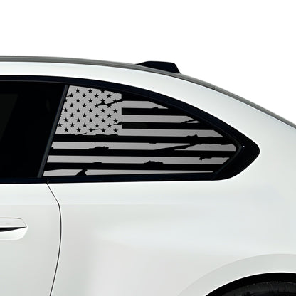 Fits BMW M2 2023-2025 Quarter Window American Flag Vinyl Decal Stickers