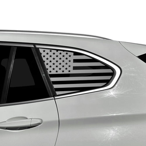 Fits BMW X1 2016-2022Quarter Window American Flag Vinyl Decal Stickers