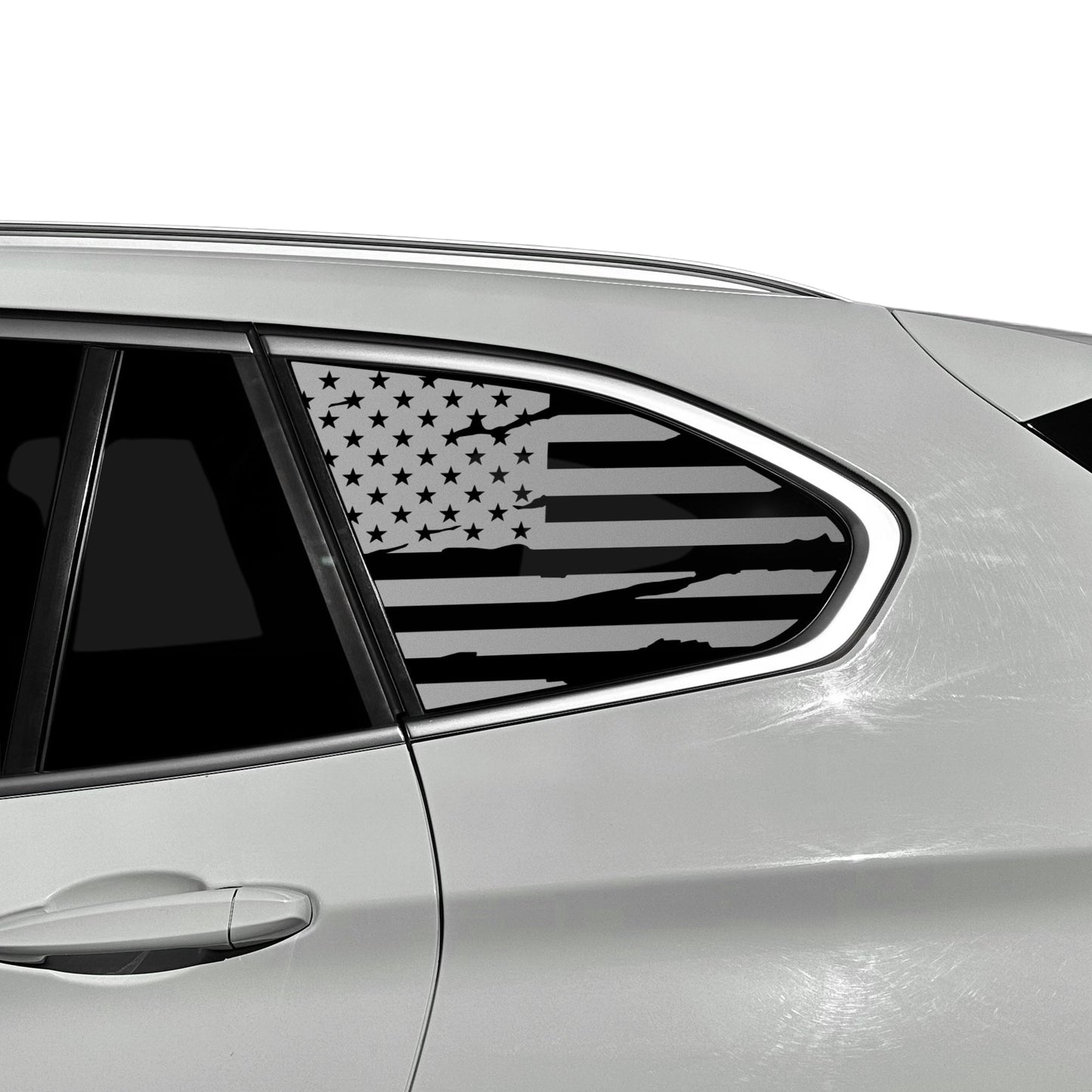 Fits BMW X1 2016-2022Quarter Window American Flag Vinyl Decal Stickers