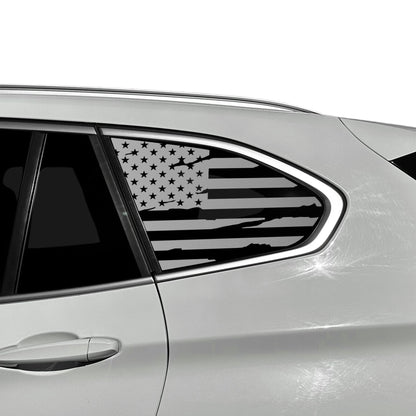 Fits BMW X1 2016-2022Quarter Window American Flag Vinyl Decal Stickers